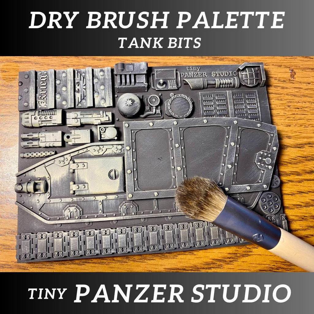 Dry Brush Palette, grimdark tank bits