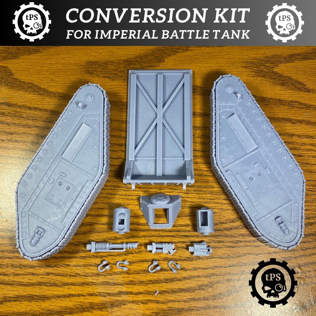 Conversion sides, lower hull, & front Weapon Mount for Imperial Battle Tank