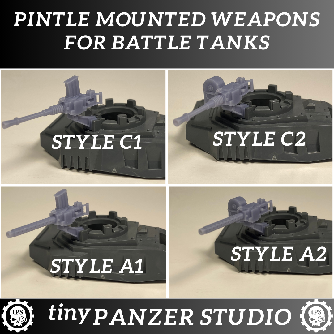 Pintle mounted weapons for Battle Tanks (set of 3)