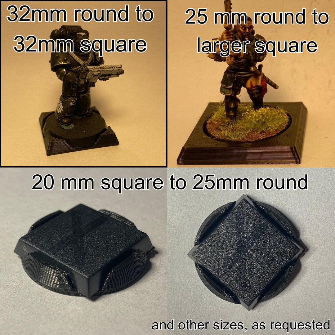 Round and square base adapters