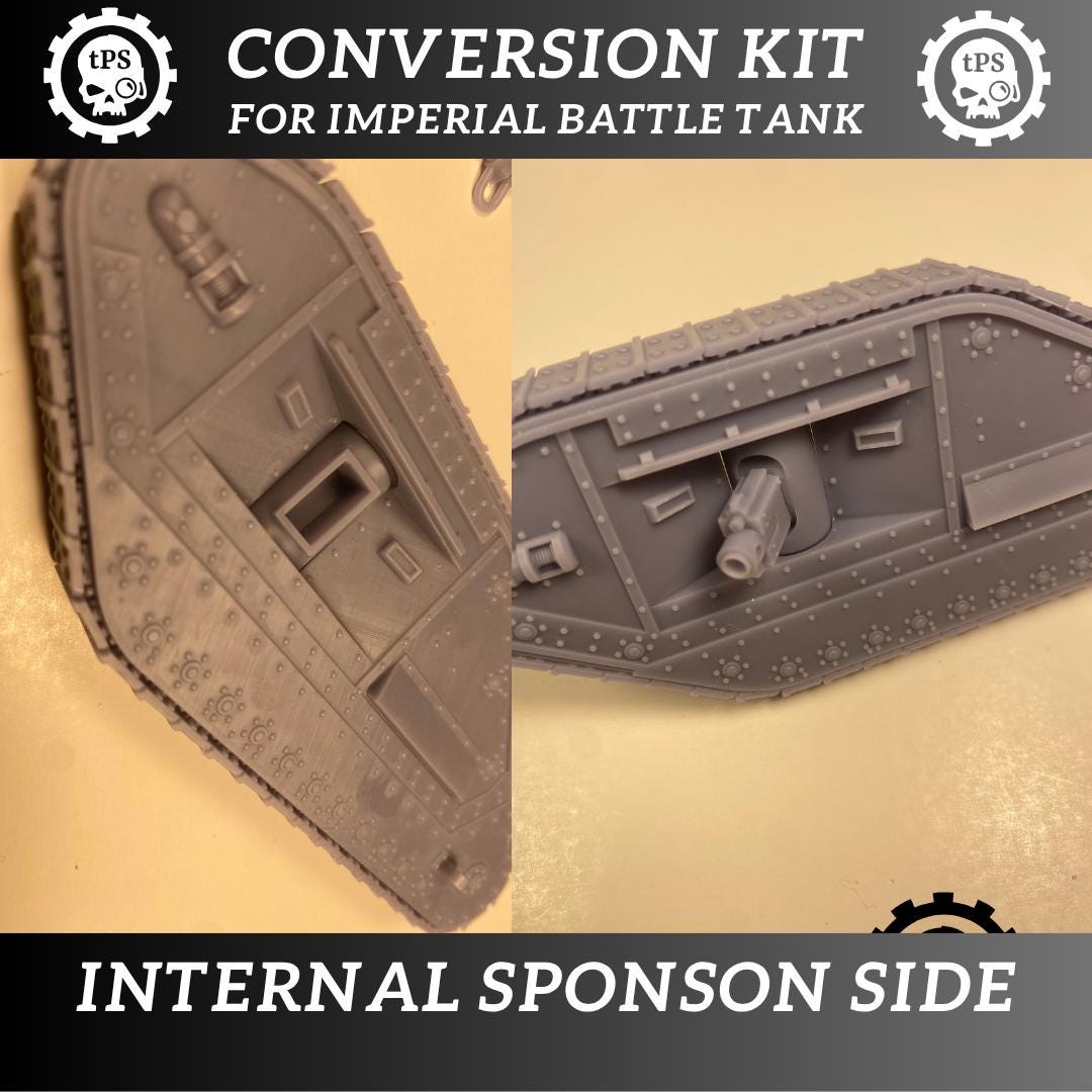 Conversion sides, lower hull, & front Weapon Mount for Imperial Battle Tank