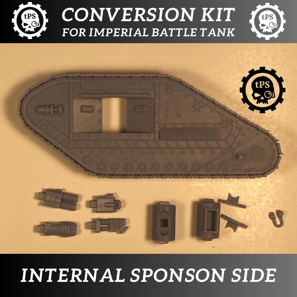 Luna pattern side tracks for sci-fi battle tank conversion