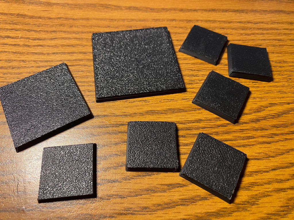 Square Bases for miniatures wargaming magnet-ready