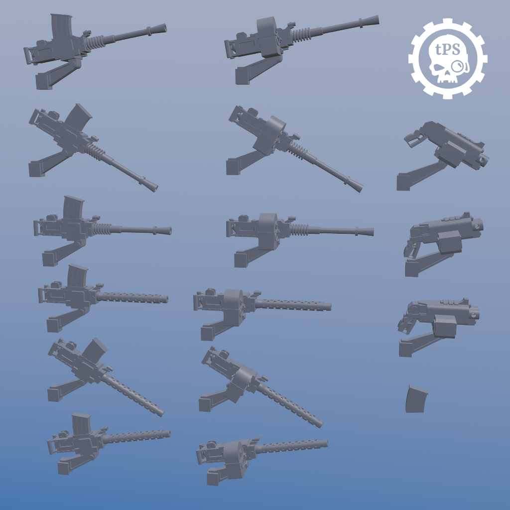 Pintle mounted weapons for Battle Tanks - Digital STL files