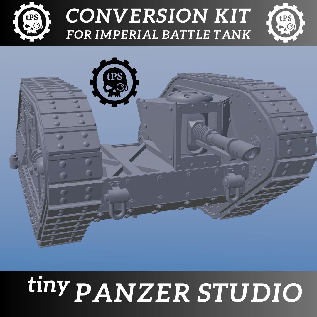 Conversion sides, lower hull, & front Weapon Mount for Imperial Battle Tank