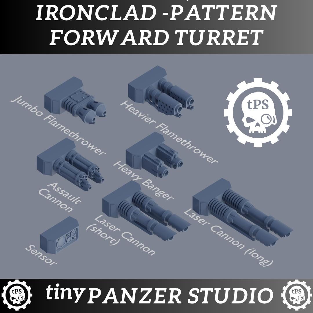 Ironclad Pattern Forward Turret for heavy space transport tank