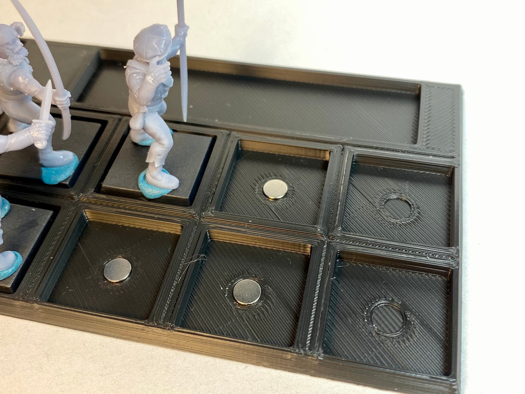 20mm to 25mm square movement tray - magnet ready
